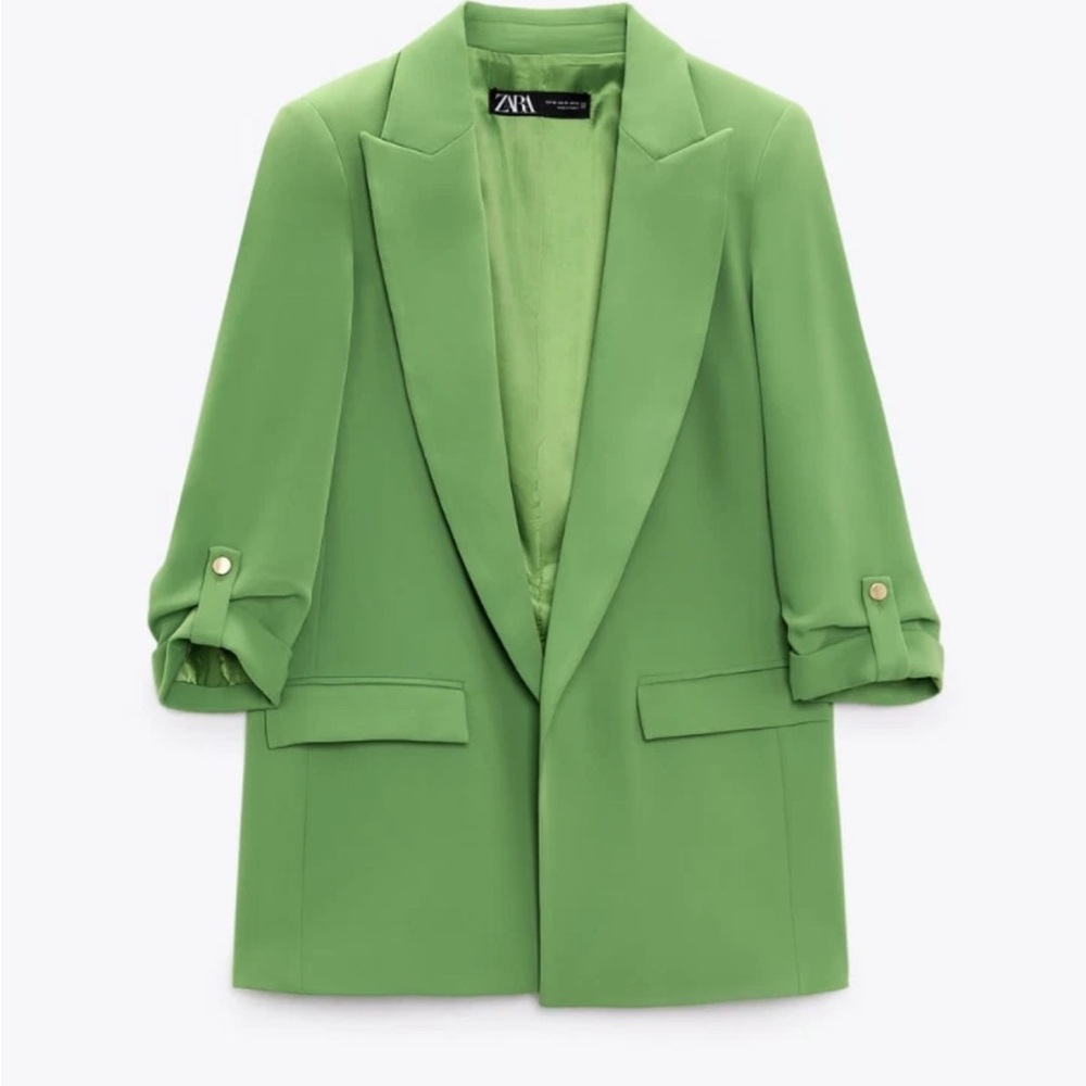 Zara Women's Vibrant Green Suit Jacket